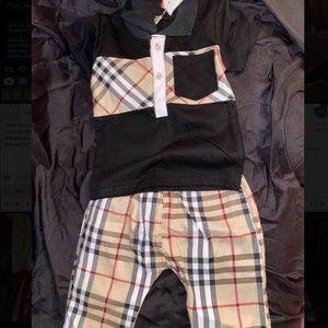 Baby boy plaid outfit